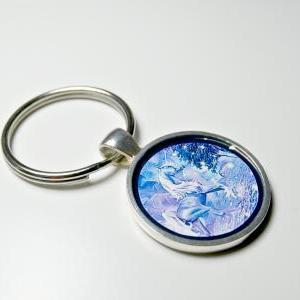 Unicorn Glass Keychain