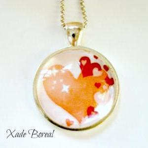 Sweet Heart, Glass Pendant Necklace