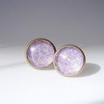 Lavender Studs Earrings, Sparkle Earrings