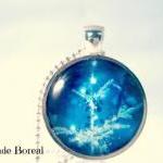 Christmas Tree Glass Pendant Necklace