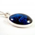 Blue Dragon Glass Pendant Necklace